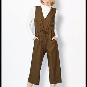 Olive Cotton Jumpsuit